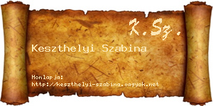 Keszthelyi Szabina névjegykártya